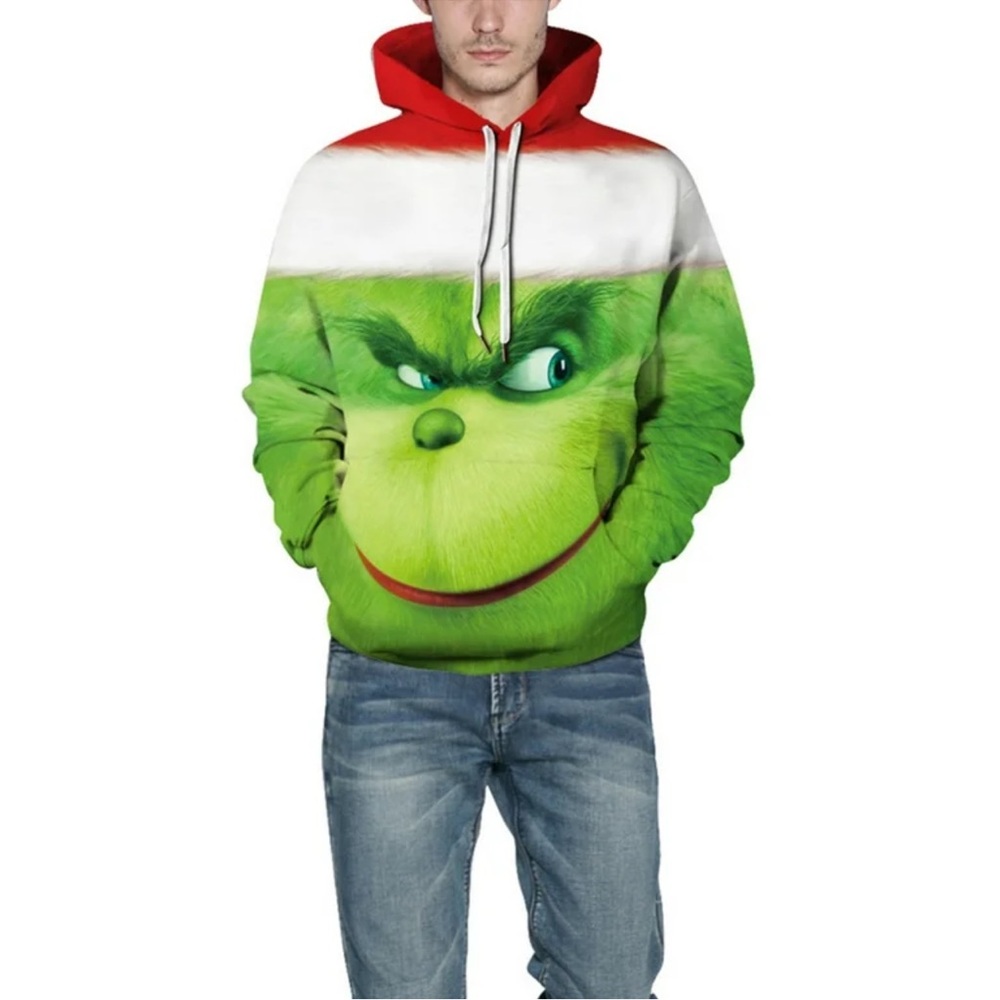 Grinch Graphic Hoodie New Without Tags‎ in Red and Green 3XL